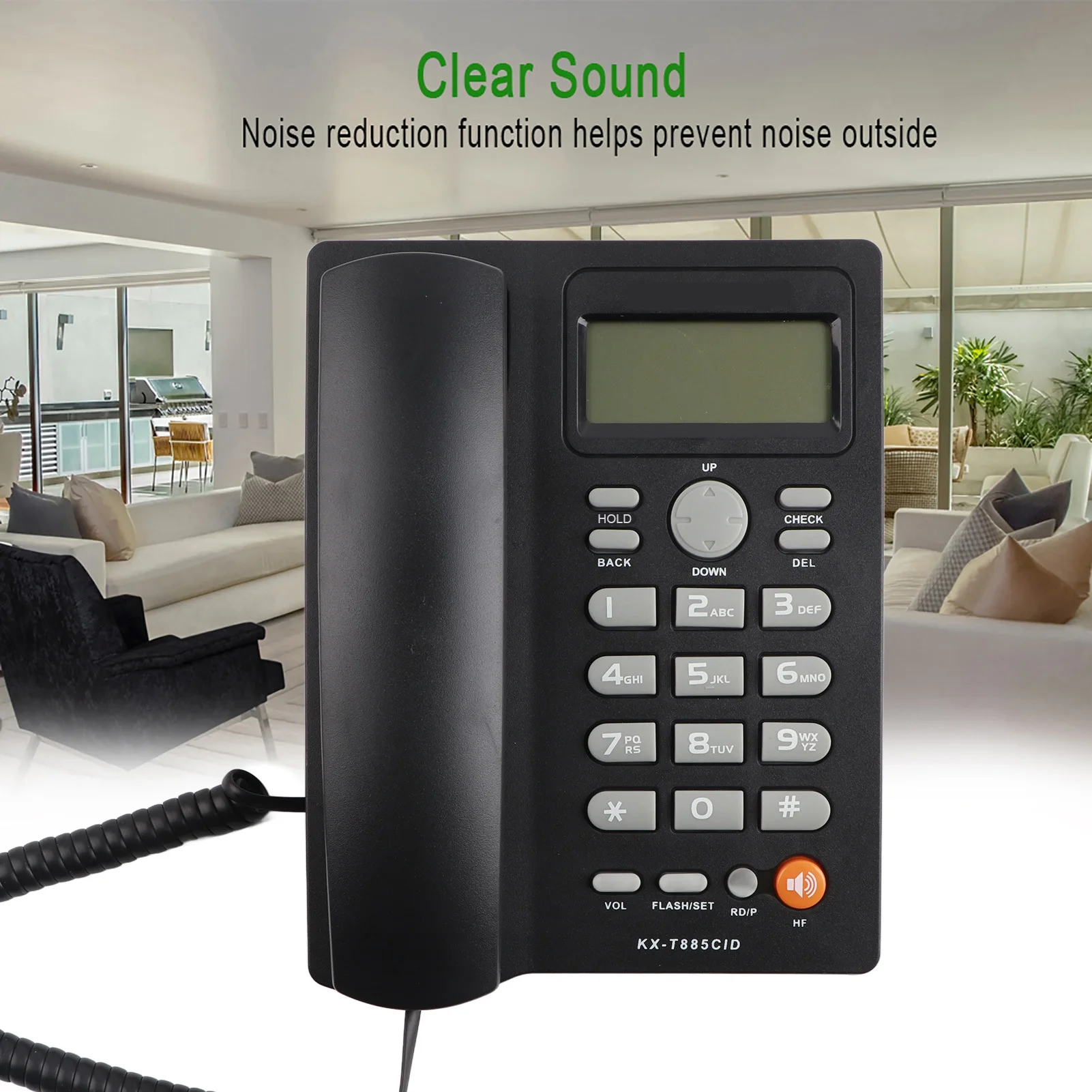 Caller ID Telephone Caller ID Telephone Handsfree Calling for Home  Hotel Landline Phone English Home Phone Landline Phone