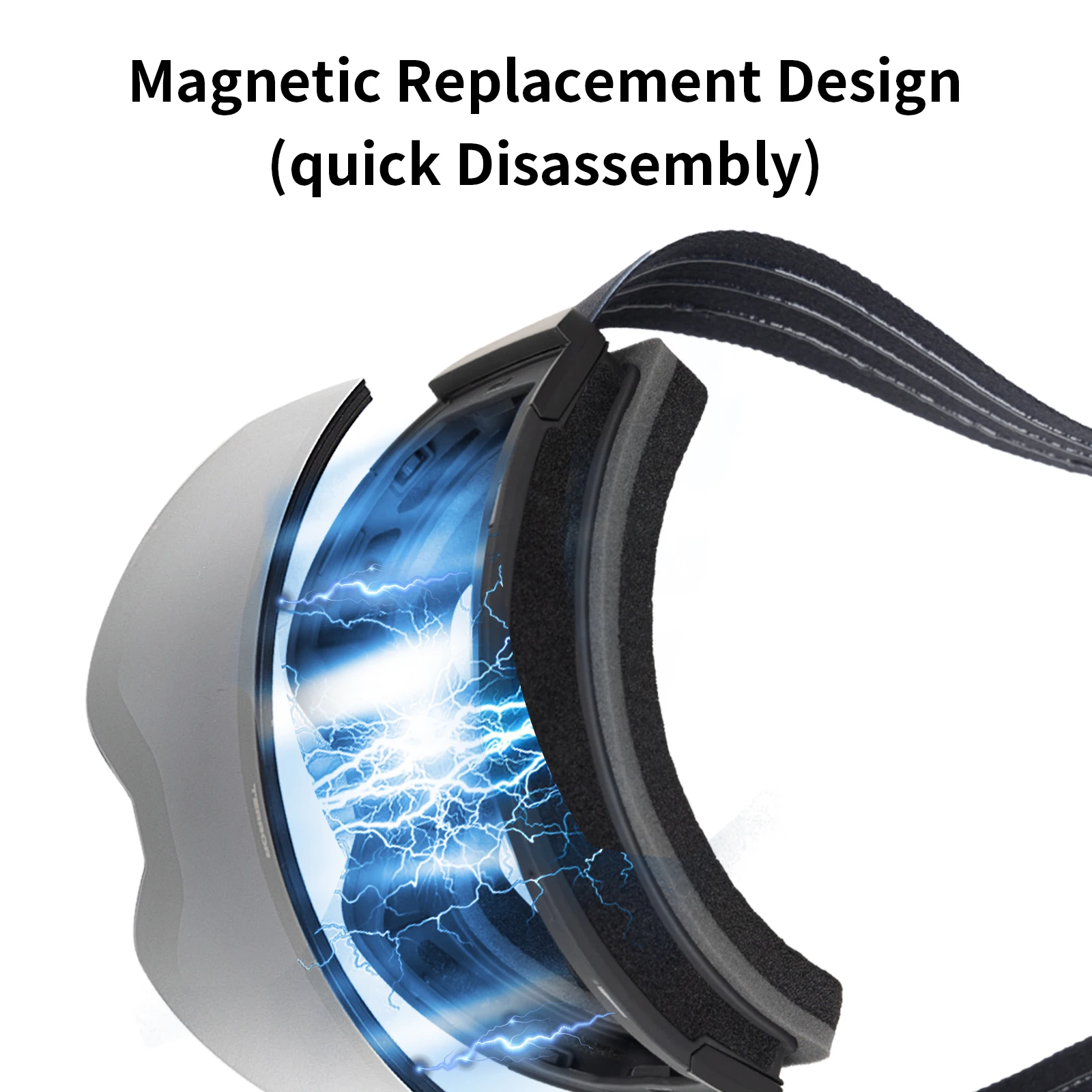 TERROR P2 Magnetic Ski Goggles Anti-Fog Dual Lens Iridium Coated UV Protection for Snowboard Skiing
