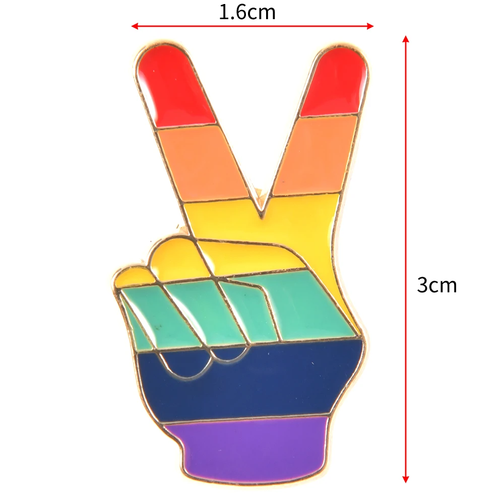 Pride Rainbow Gay Pins Flag Tinplate Badge Support Gay Lesbian Bisexual Transgender Symbol Pin  Brooch Jewelry Accessories