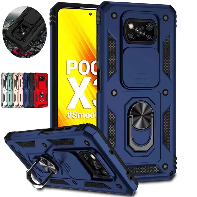 Für Xiaomi Mi POCO X3 Pro Fall Ständer Stoßstange Telefon Shell Heavy Duty Rüstung Harte für Mi Poco X3 NFC X3 Abdeckung