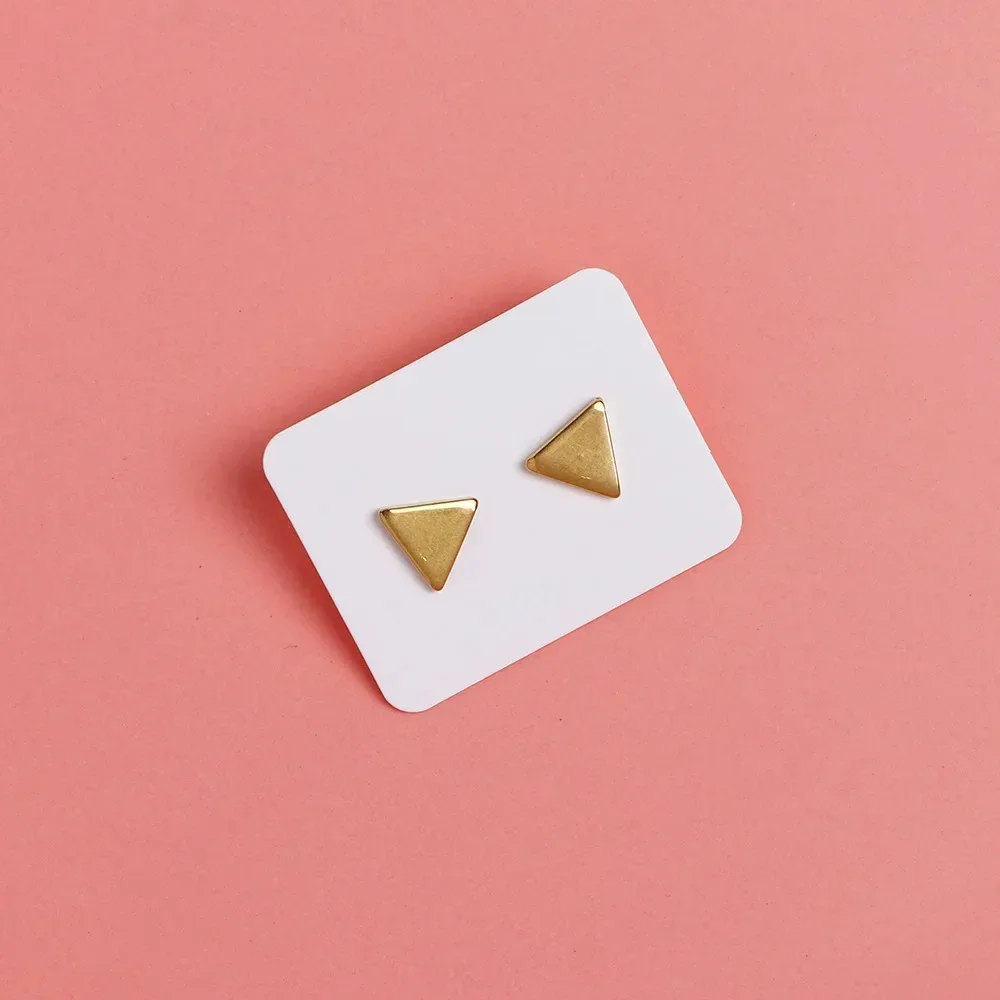 4.5x3.5cm Foiling Printing Display Cards Personalize Custom Logo White Brown Black Earrings Cards Jewelry Packaging Wholesale