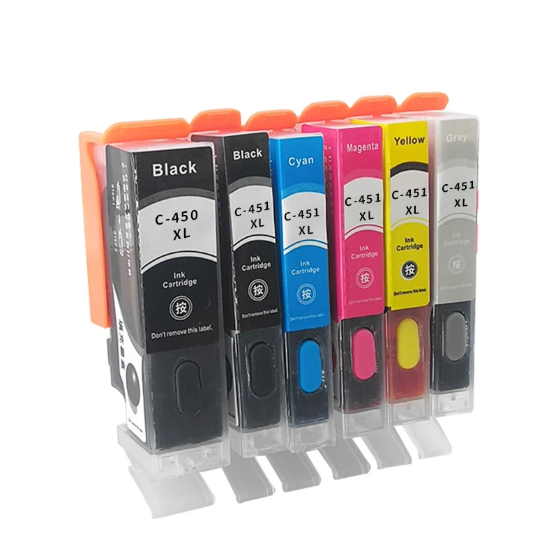 PGI-450 CLI-451 Refillable Ink Cartridge for Canon 450 451 PIXMA MG5440 MG5540 MG5640 MG6340 MG6440 MG6640 Printer