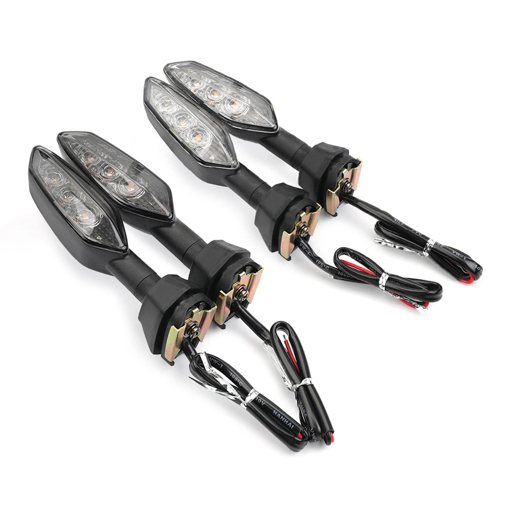 

2pcs Front/rear LED Turn Signal Lights Motorcycle 12V Retrofit Light Compatible for Kawasaki Z900 Z650 Models Gray