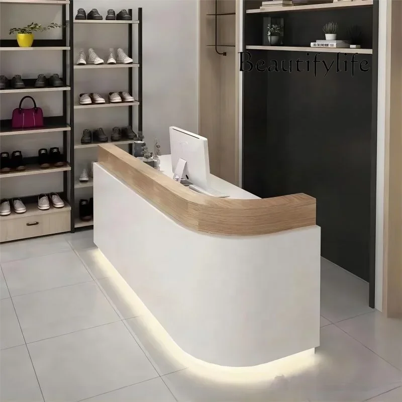 custom.Modern Design Custom Logo Curved Reception Table Design Office Reception Table Visitor Table