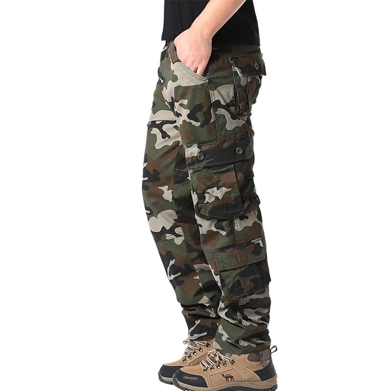 Tactische camouflagoverall voor heren Hoogwaardige katoenen broek met meerdere zakken Sporttraining Casual werkbroek