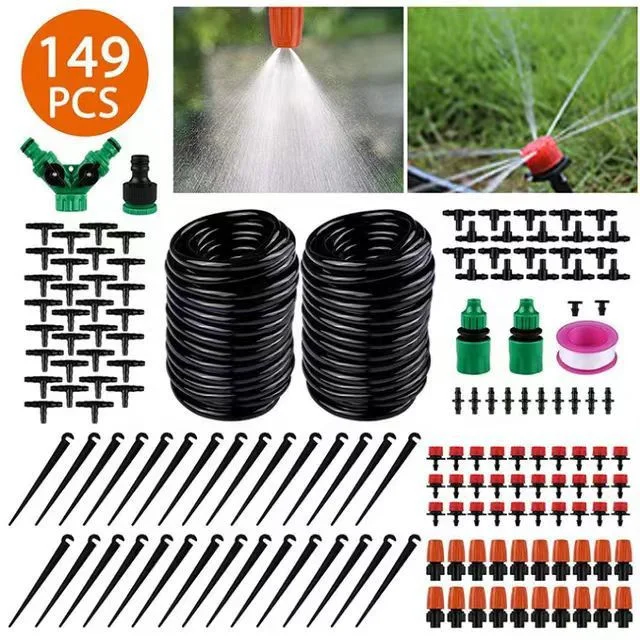 Garden Drip Irrigation Plant Automatic Watering System Kit Adjustable Nozzles for Farmland Bonsai Flower Vegetable Greenhouse