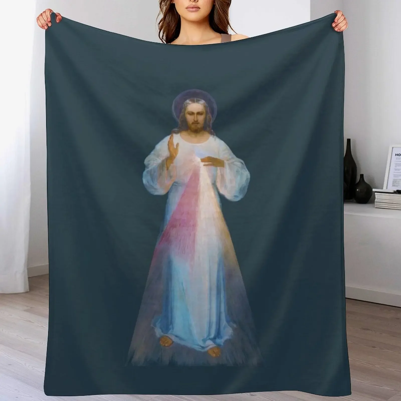 

Jesus I Trust in You Throw Blanket Camping Fashion Sofas Comforter Plaid Blankets