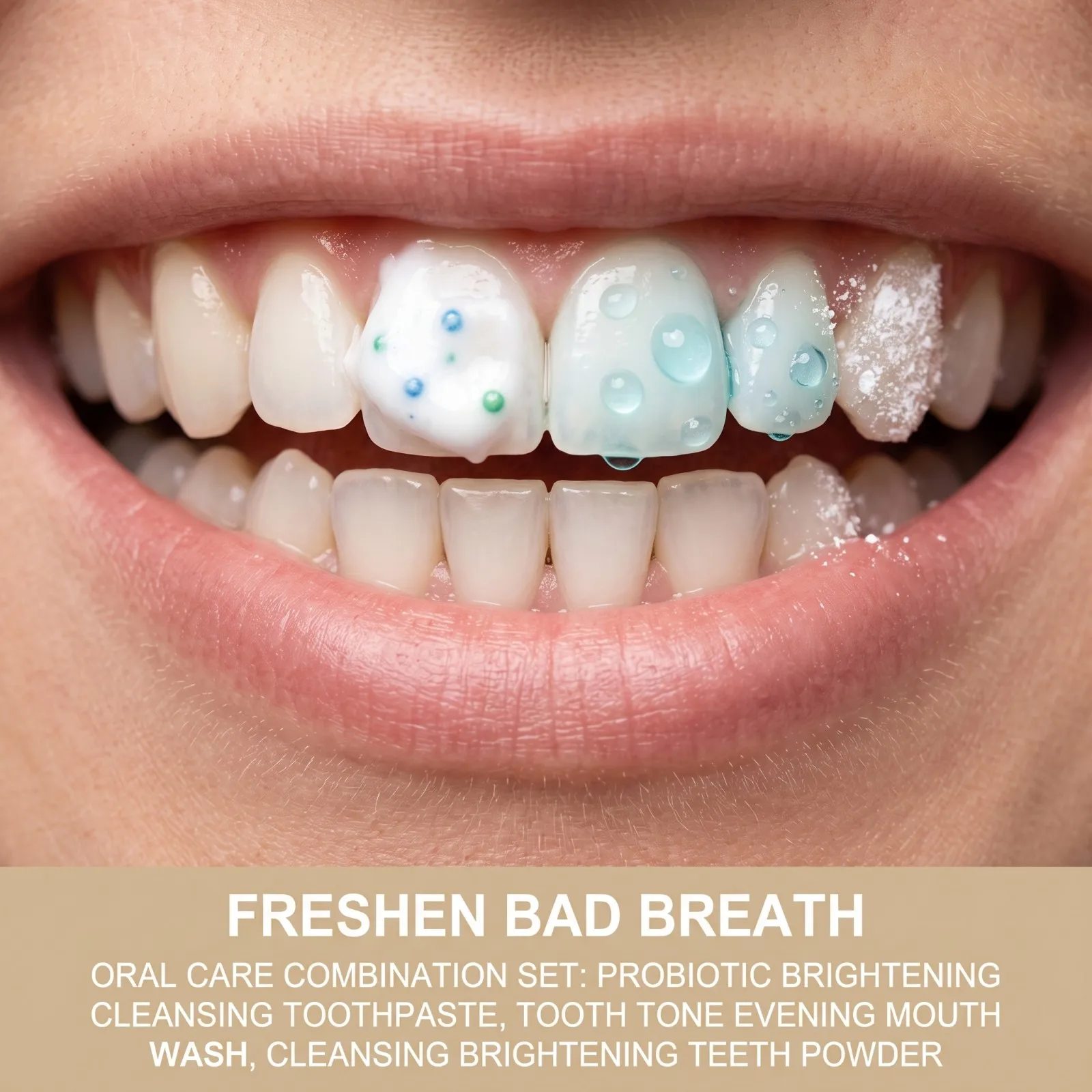 Oral Care Combo Set Whitening Toothpaste Mouthwash Teeth Powder Stain Remover Fresh Breath Gentle Repair Care Gel Serum - view 5