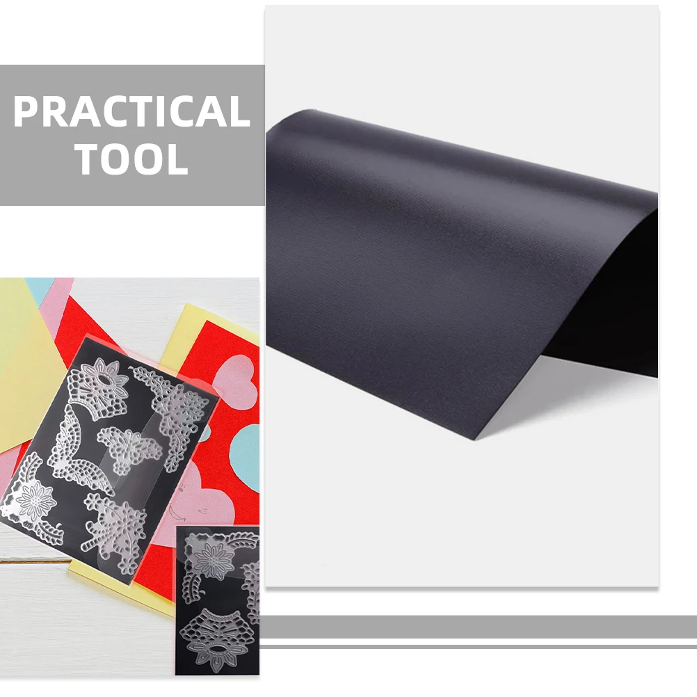 

1 set Black Magnetic Pad Cutting Die Mold Storage Bags Rubber Soft Sheet for Stamps Templates Durability Reliable Organizer