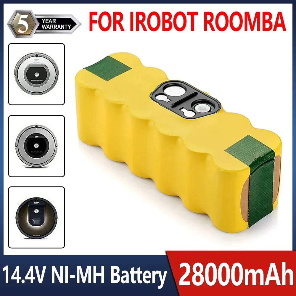 High Capacity 12800mAh 14.4V Battery For IRobot Roomba Vacuum Cleaner 500 530 540 550 620 600 650 700 780 790 870