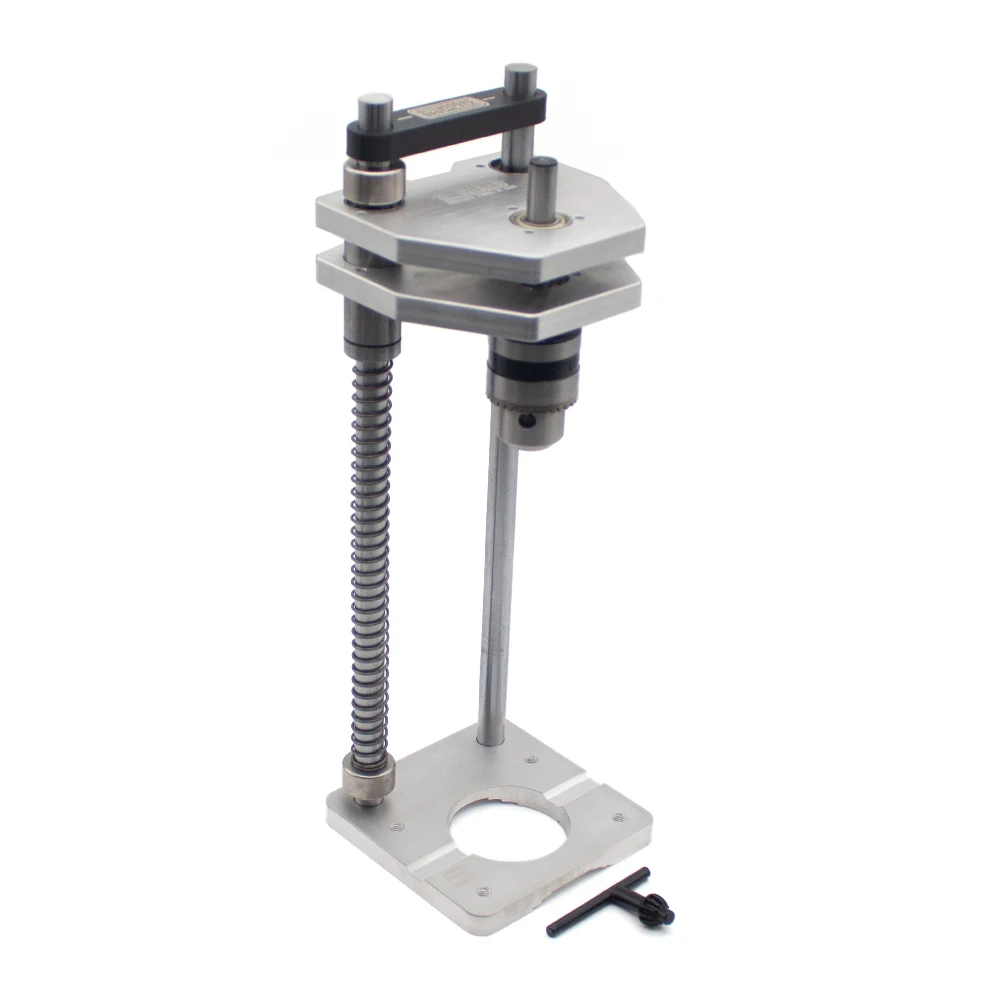 

300mm Slide Rail Extension, Aluminum Alloy Vertical Drilling Guide Jig for Hand Drill, Precision Drill Press Stand