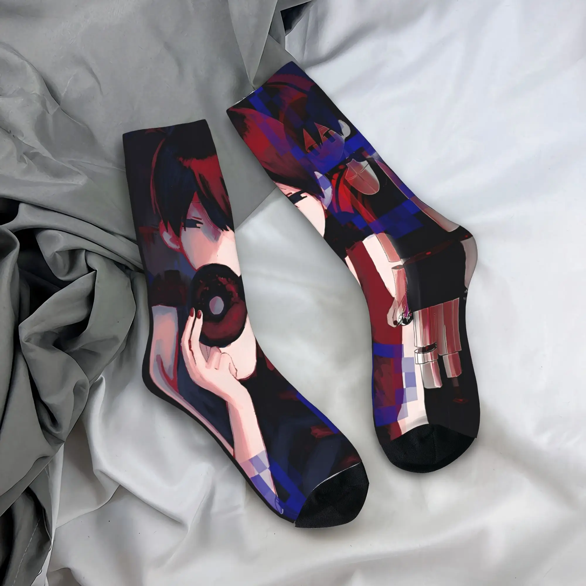 

Мужские носки унисекс, аниме Basil Sunny Omori, игровые чулки, нескользящие мягкие носки, осенние элегантные спортивные носки для бега с графикой