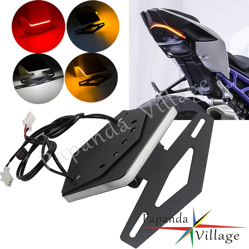 Motorcycle Integrated License Plate LED Light Turn Signal Brake Stop Light For BMW S1000RR S 1000 RR 2022-2025 Fender Eliminator