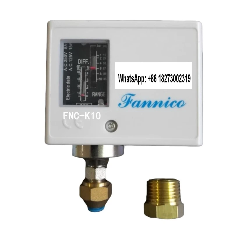 Fannico pressure switch FNC-K10 range 1-10bar pressure difference 1-3bar reverse osmosis refrigeration accessories