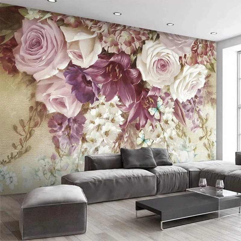 Customized Photo 3D Wallpaper Modern Rose Flower Mural Bedroom Decor Living room sofa TV background wall restaurant wall fabric