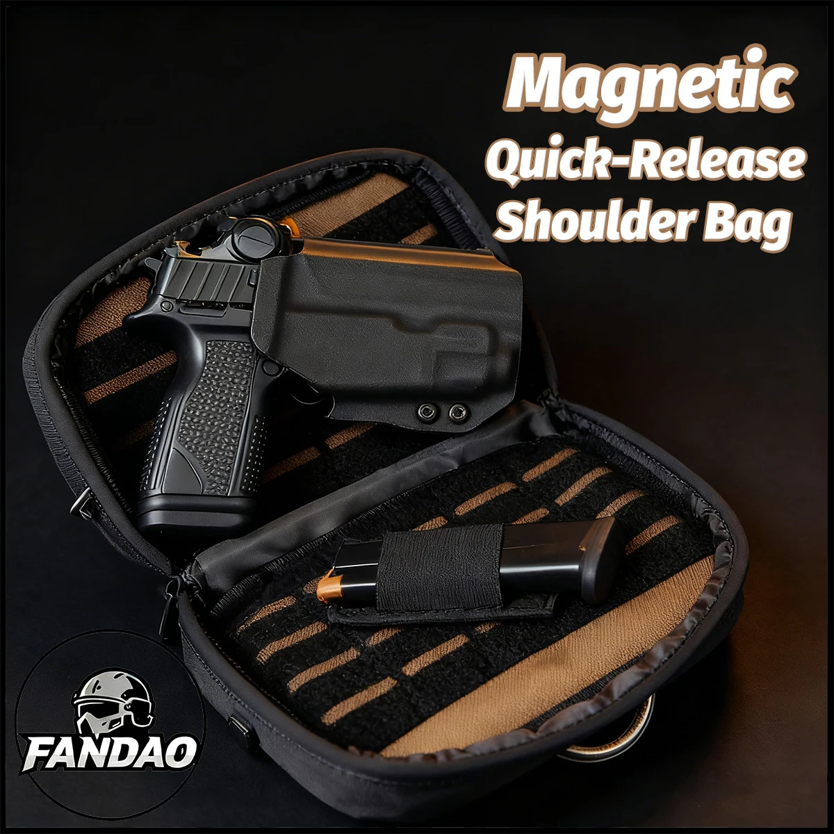 

Tactical Quick Draw Shoulder Bag Concealed Pistol Case for CS Field Outdoor Crossbody Gun Bag for Military Outdoor Activities