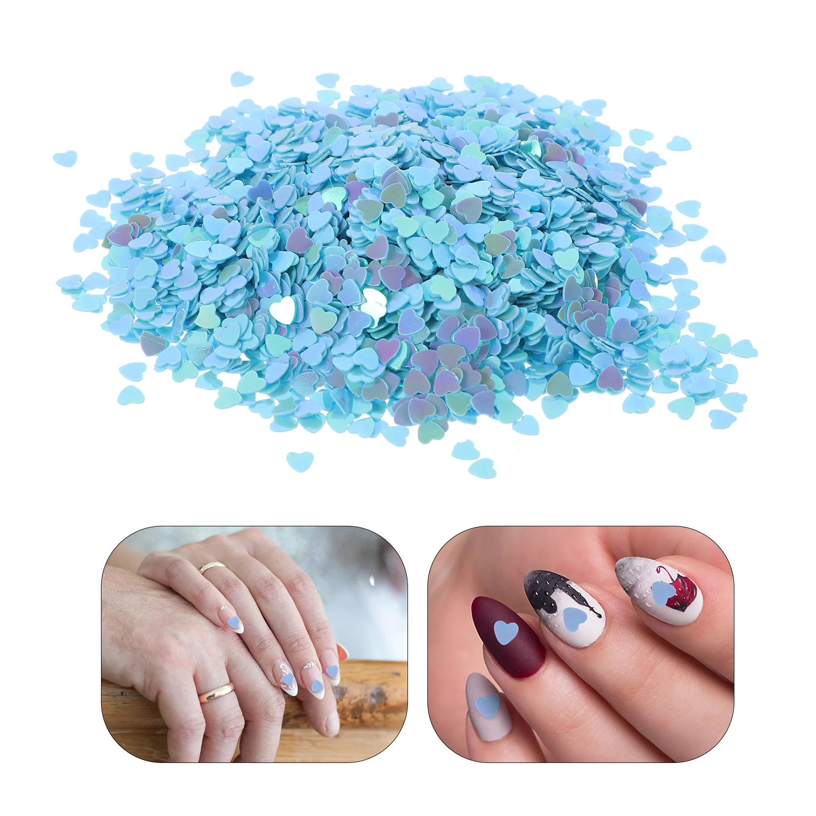 

5 Sets Hearts Shape Confetti Decoration Valentine Nail Party Decorations Wedding Shaped Sequins