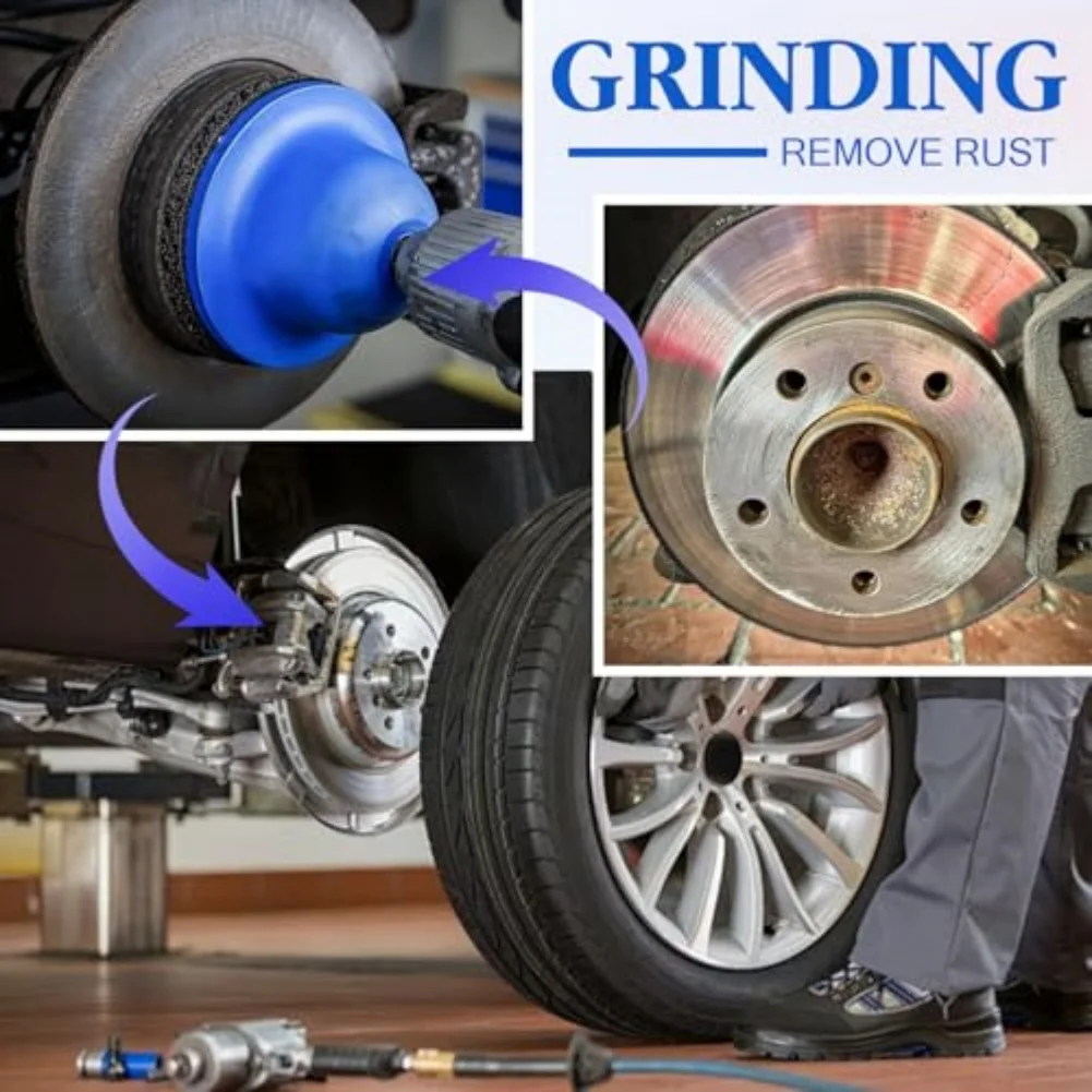 

1Pc Blue PVC Wheel Rust Removal Paint Grinding Tool For Car Motorcycle EV Rim Polishing Refurbishing Power Grinder Accessory