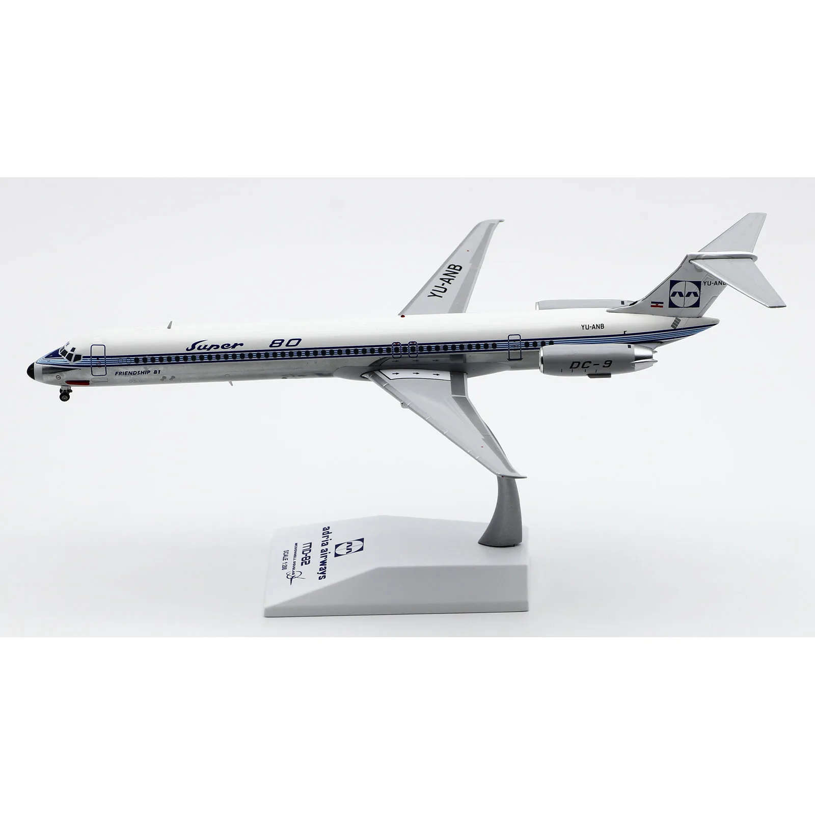 LH2376 Alloy Collectible Plane Gift JC Wings 1:200 Adria Airways McDonnell DOUGLAS DC-82 Diecast Aircraft Jet Model YU-ANB