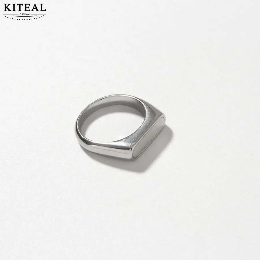 

KITEAL Hot Selling white black shell Gentlewoman finger Ring ins Geometric opal Fine Jewelry Gifts