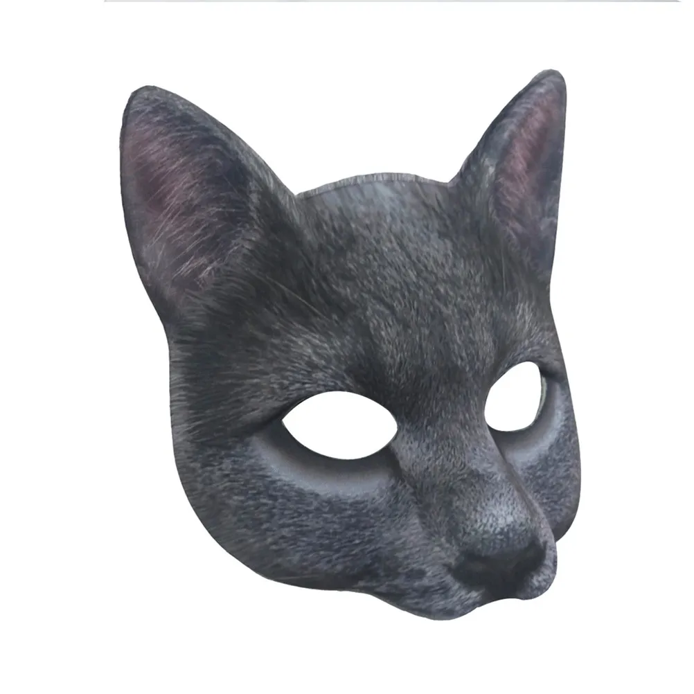 1Pcs Face Mask For Cat Half Funny Halloween Cosplay Party Costume Masquerade Carnival Dance Festival