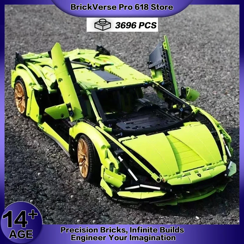 3696PCS NEUE Lambo Kompatibel 42115 Technische Auto Modell Gebäude für Erwachsene Ziegel Spielzeug