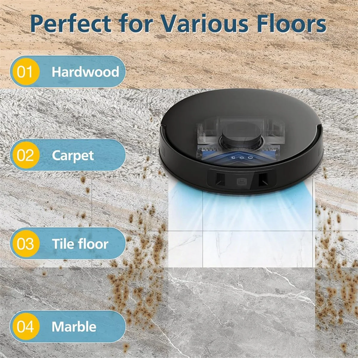 Робот-пылесос для ECOVACS DEEBOT T30S/T30S COMBO/T30S Pro, основная боковая щетка, фильтр Hepa, мешки для пыли, аксессуары