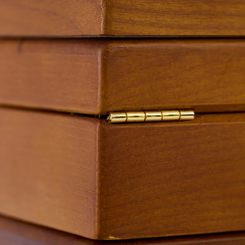 Oirlv Retro Wooden Jewelry Box Ring Necklace Bracelet Display Case Jewelry Case Transparent Jewelry Organizer Case For Women