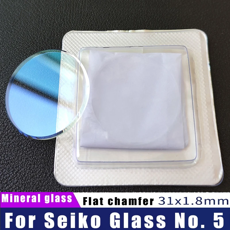 Verre de montre en cristal minéral de haute qualité plat 31x1.8mm pour Seiko 5 310W17LN00 SNX SNKH SCWA Mod pièces de rechange miroir de montre