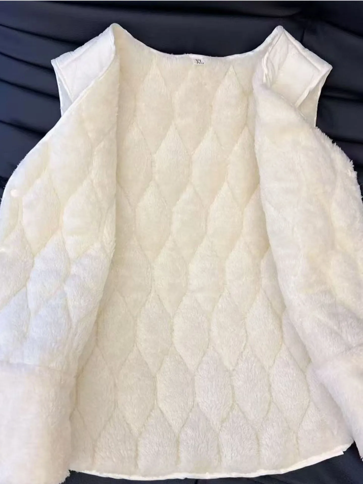 

Женский утепленный жилет из овечьей шерсти, базовый слой, топ с высокой талией, свободный крой в корейском стиле, для повседневной носки, зимняя верхняя одежда