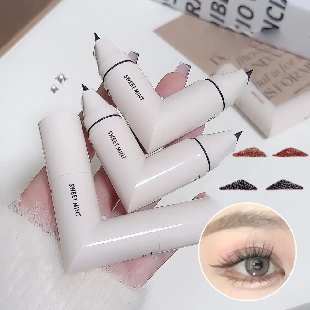 Novo carimbo de delineador à prova d'água, secagem rápida, cor preta, fácil de usar, caneta de carimbo de delineador de longa duração