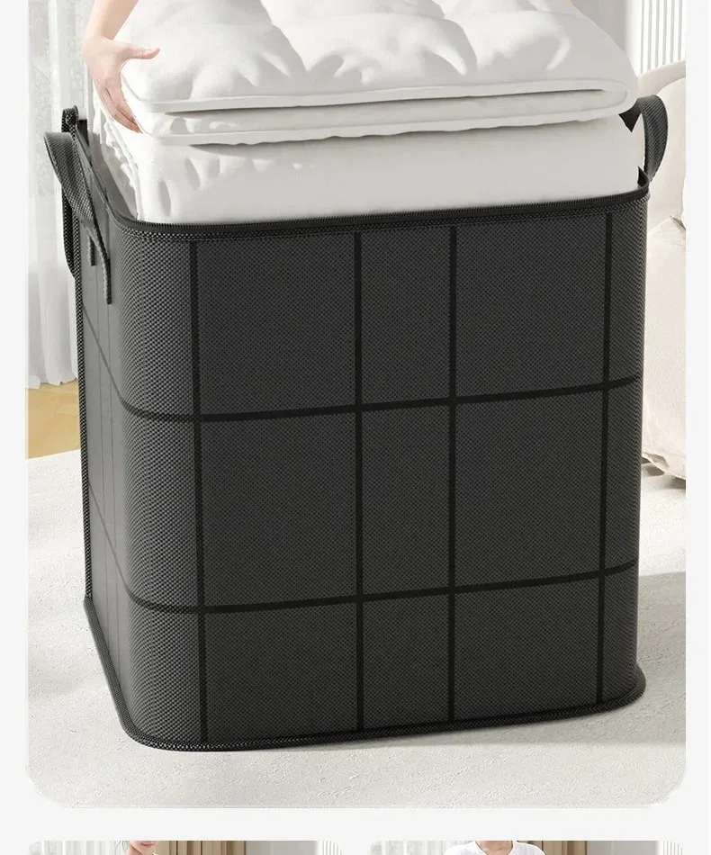 1-3PC Large Foldable Clothes Storage Bag under Bed Doggy Bag Quilt Organizer for Bedroom Dormitory MultiPack Options Availabl