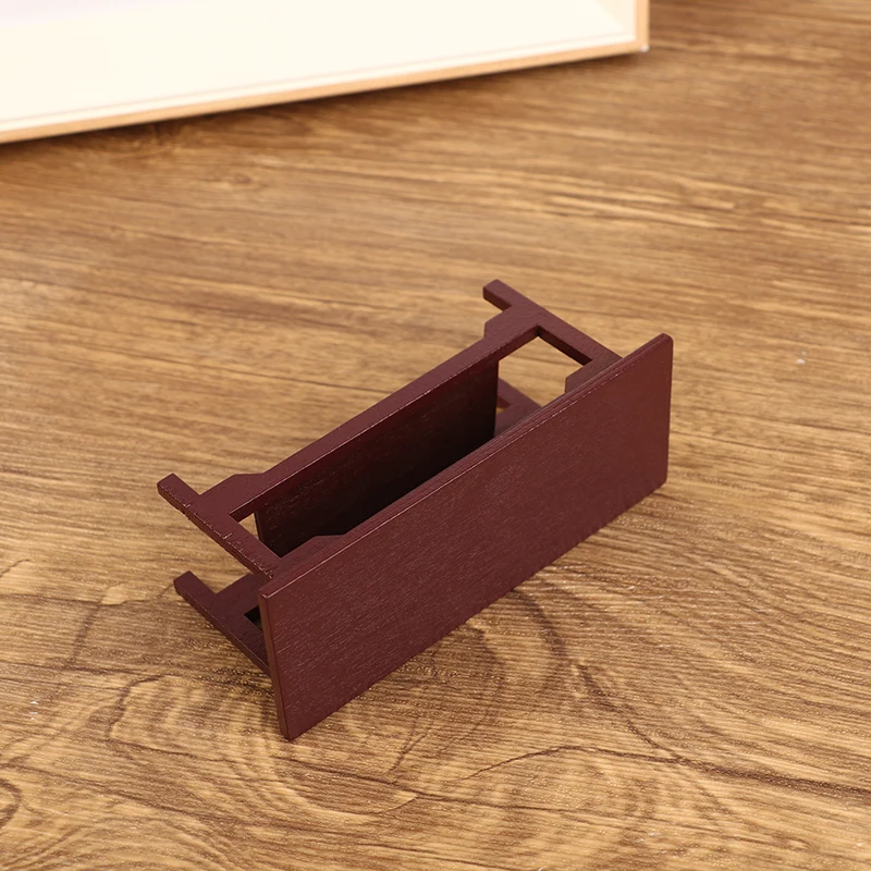 1Pc 1/12ตุ๊กตาครัว Miniature ห้องรับประทานอาหารไม้โต๊ะ Aksesori Perabot สำหรับแต่งบ้านตุ๊กตาของเล่นสำหรับเด็ก