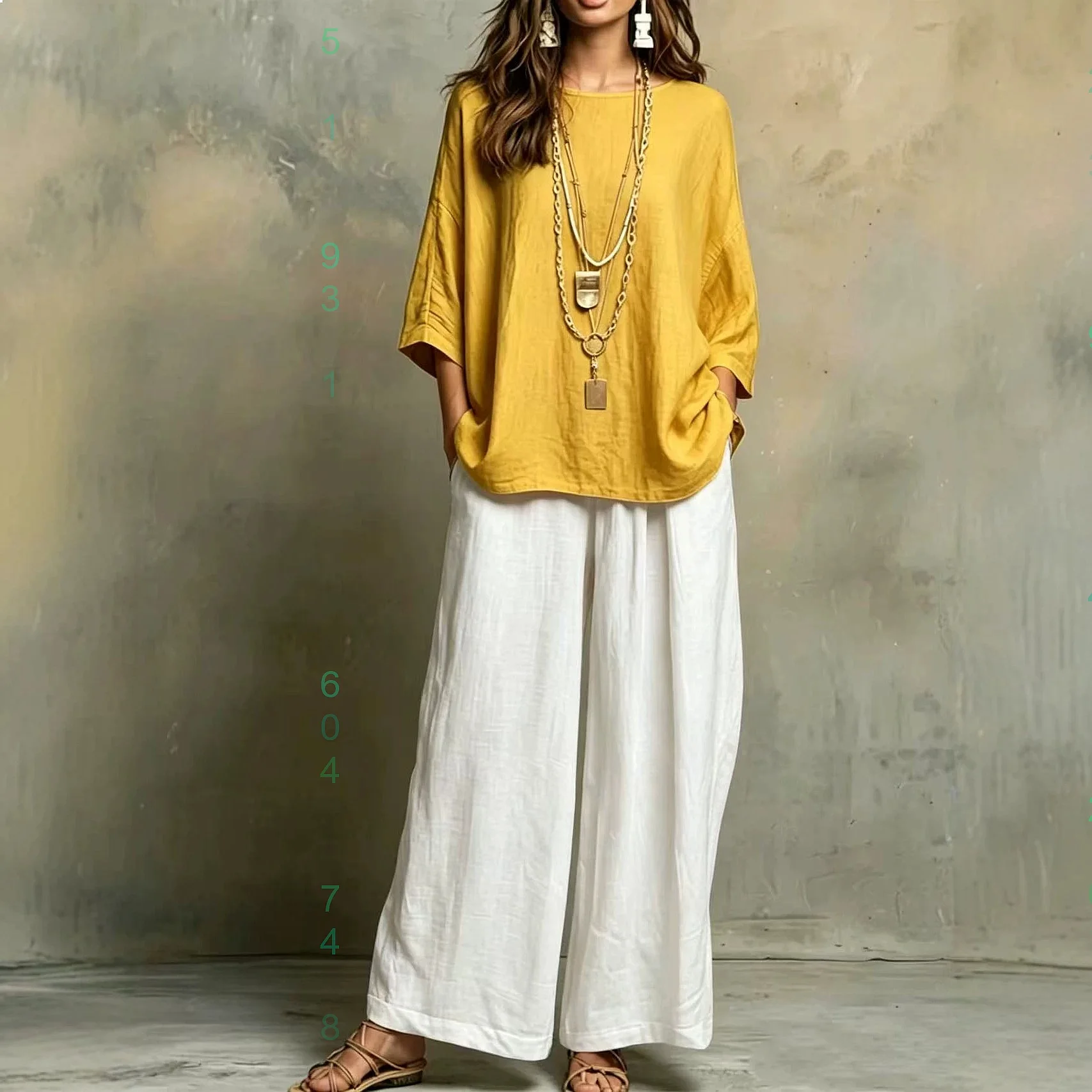 Fashion Contrast Color Casual Loose Two Piece Matching Set Jumpsuit Pants Spring Summer Women Outfit