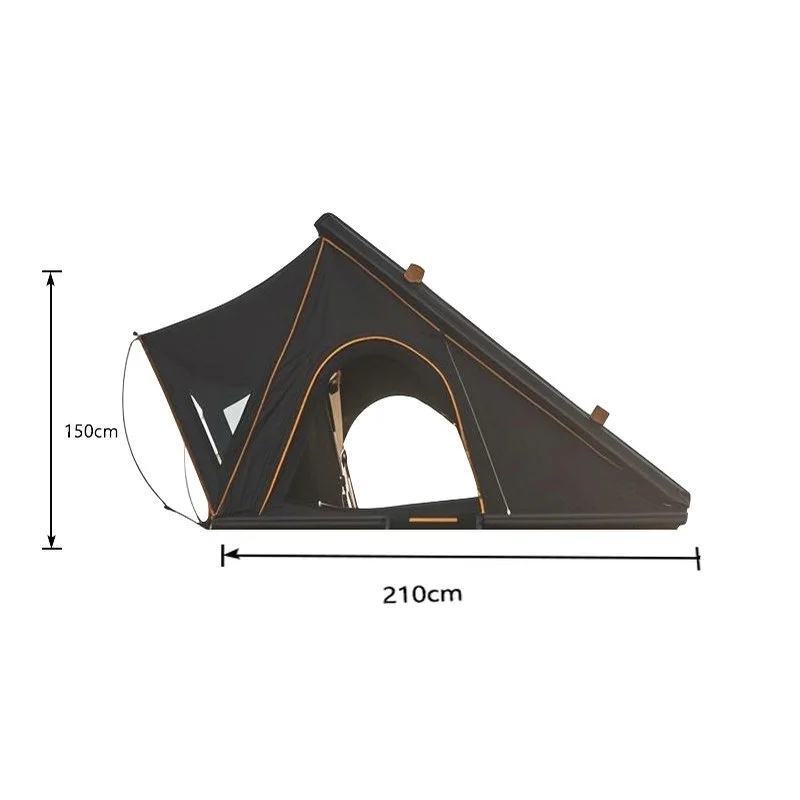 High Quality Automatic Triangle Car Roof Tent 3000mm Waterproof Four Seasons Lightweight Single Layer For Outdoor Camping Road T