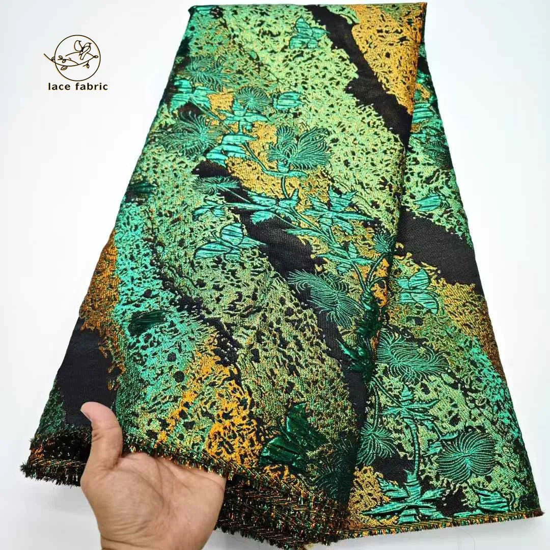 

2025 High Quality African Nigerian Brocade Jacquard Lace Fabric Tulle French Lace Fabric Nigeria For Wedding Party Women Dresses