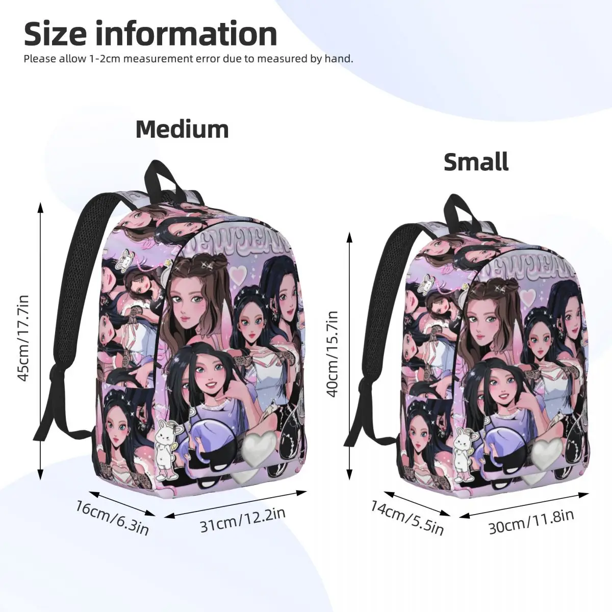 Angel n-new-mochila k-pop de Jeans para estudiantes, morral duradero para adolescentes, escuela secundaria primaria