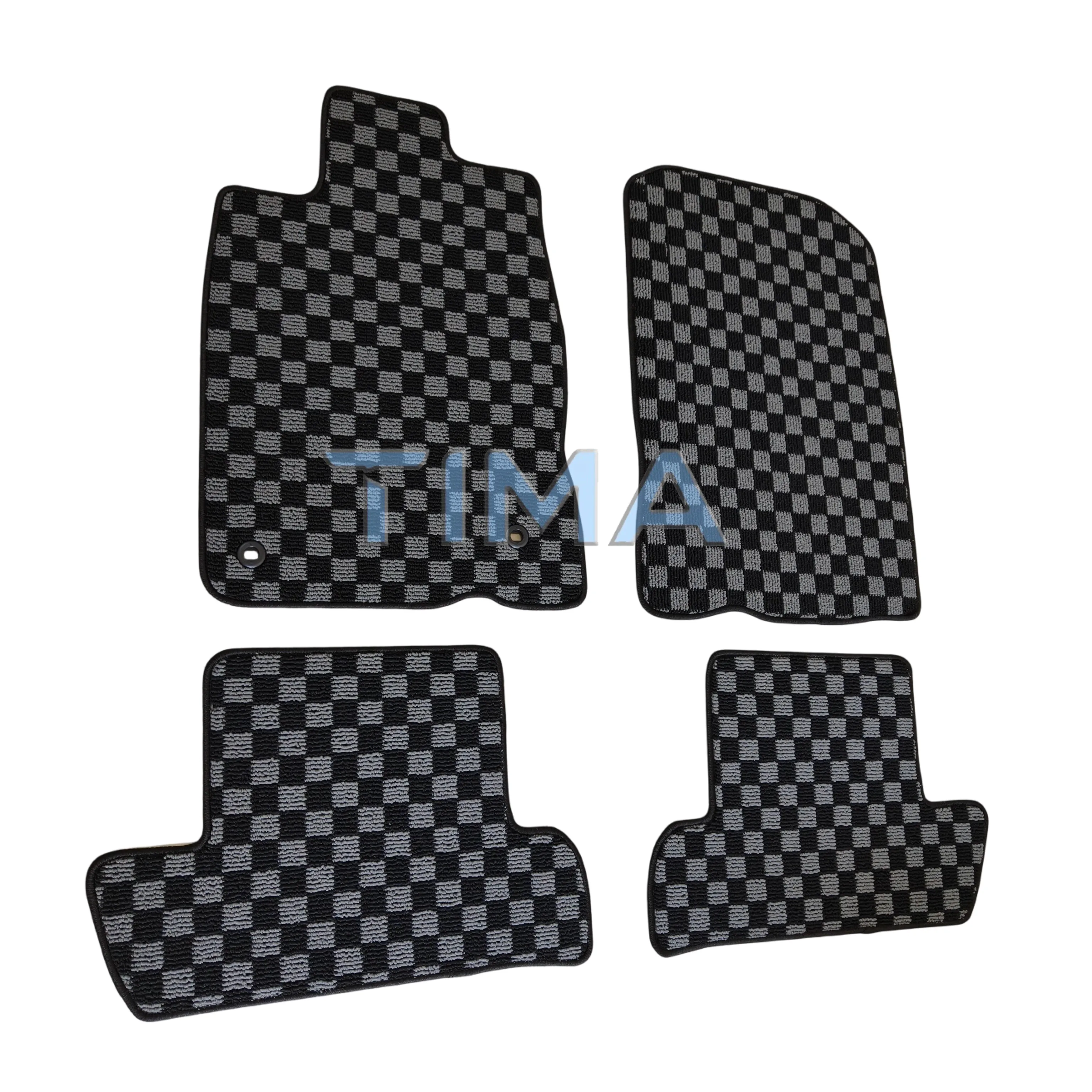 Fluffy Carpet Floor JDM Checkerboard Car Floor Mats For Honda CR-Z Left-hand drive
