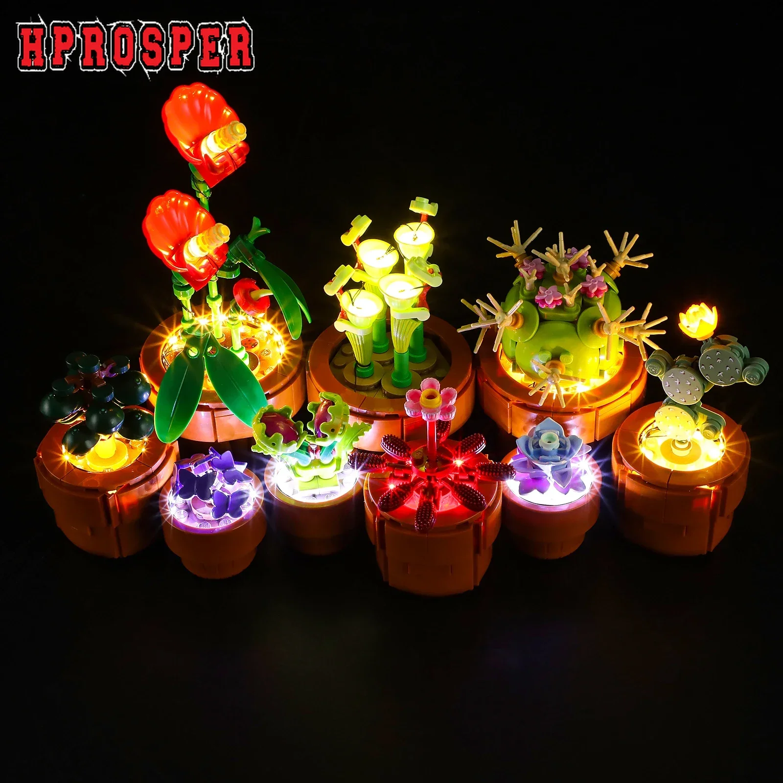 

Hprosper 5V LED Light Kit for Icons 10329 Tiny Plants Decorative Lamp With Battery Box(Not Include Lego Building Blocks Set)