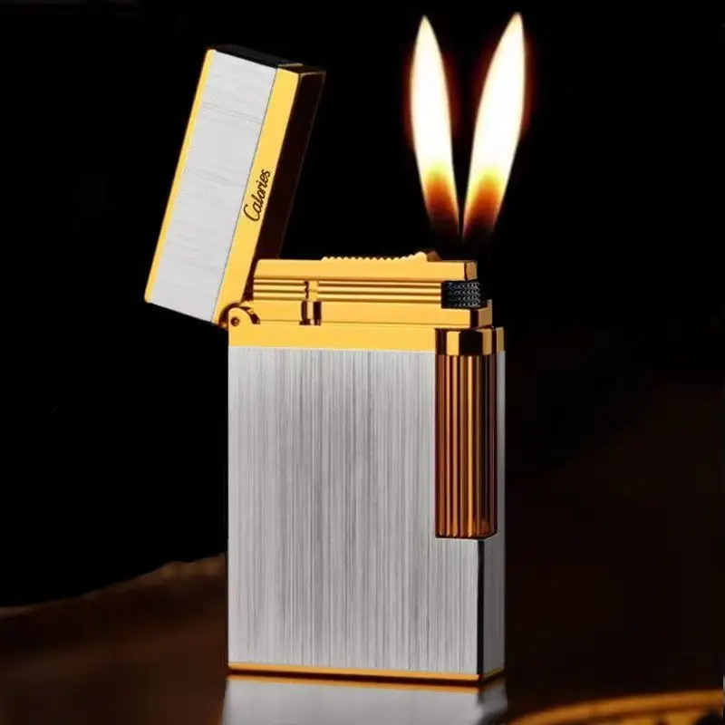 2026 Caloric Sound Inflatable Lighter Brass Side Pulley Steel Audio Copper Gas Retro Old-fashioned Classic High-end Gift