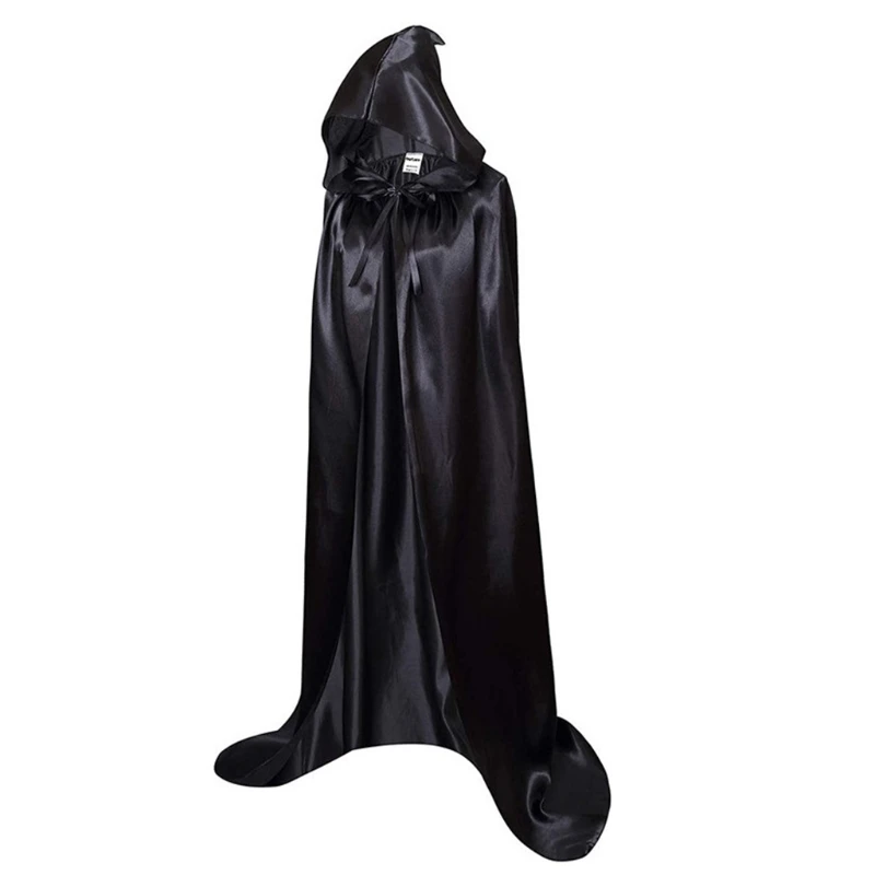 

Bla Long Robe Witch Costume for loween Stage Performance Teenage Youth Polyester Fiber Mixed Fabric Mystical Person Dr