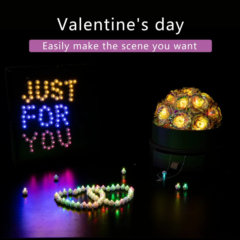 100 stuks led-ballonlampen, mini-ledverlichting, ronde led-ballonverlichting, wit, lantaarnlicht voor Kerstmis, bruiloft, feest, verjaardag, Halloween, carnaval, decoratie