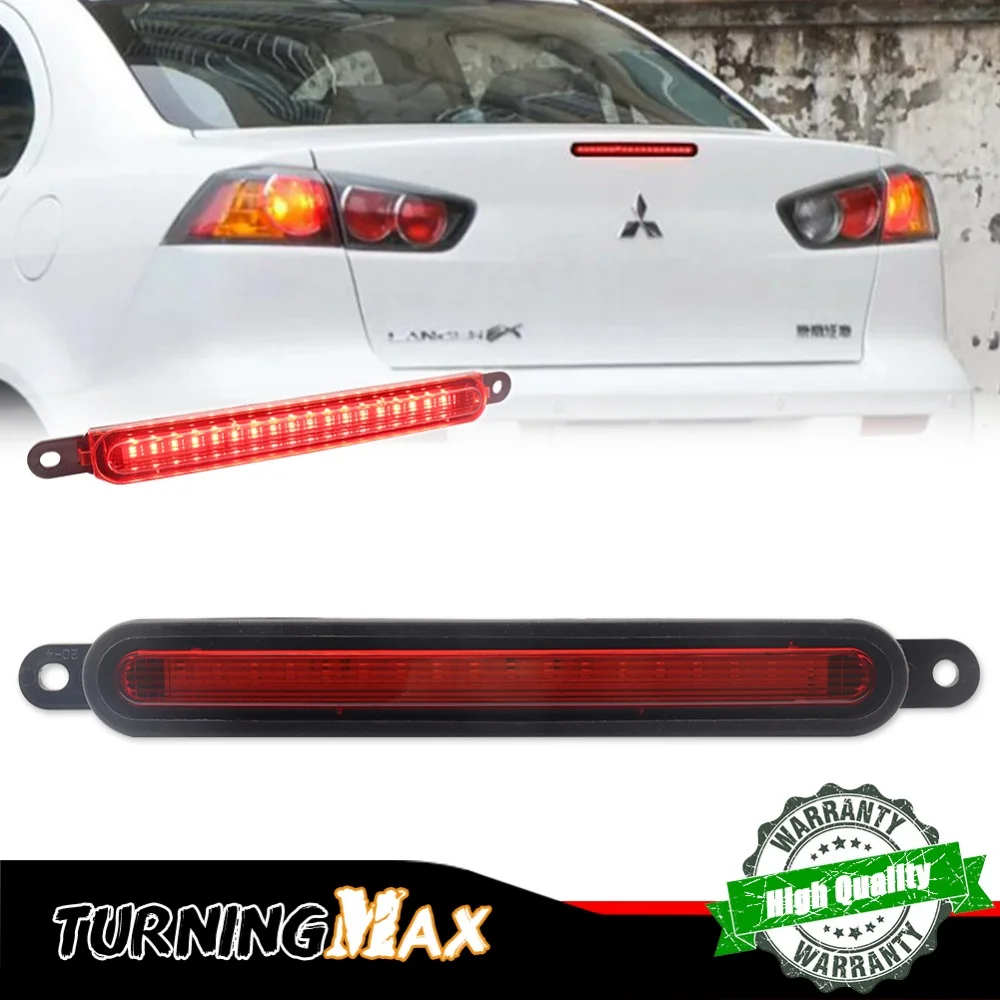 1PC Red LED Car Light Bar Third 3rd Brake Stop Light For Mitsubishi Lancer, Evolution X 4-Door Sedan 2008-2017 Tail Light 12V