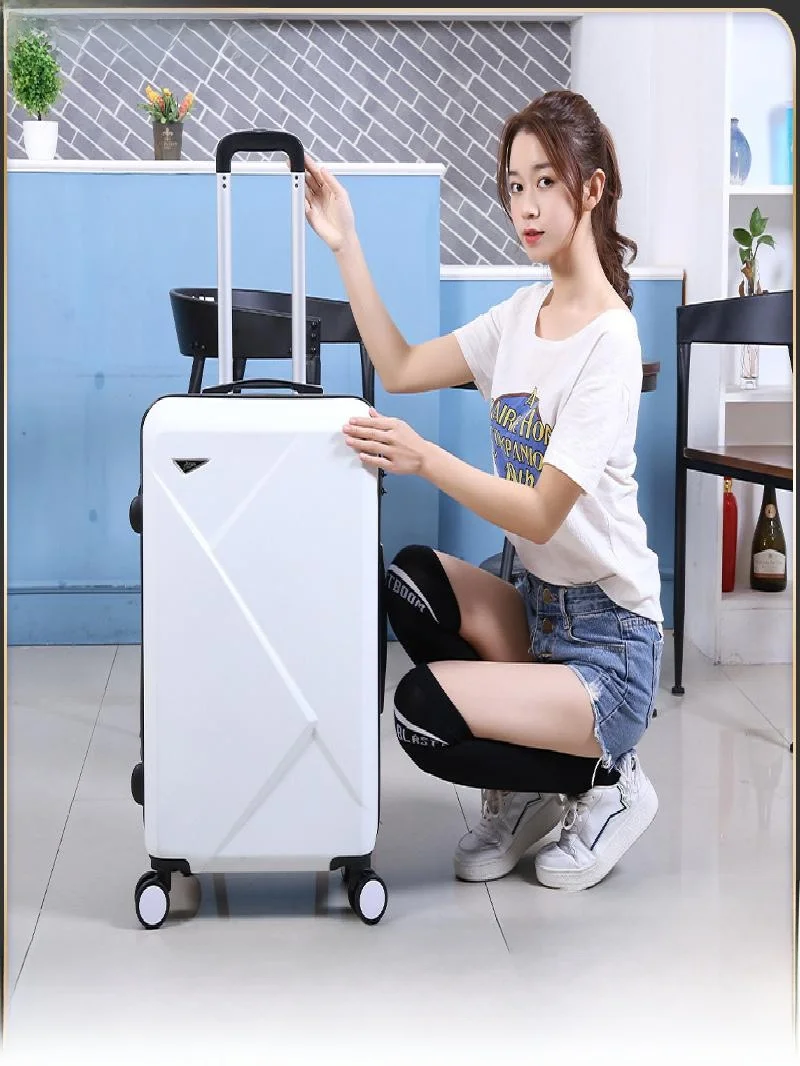 厚みのある丈夫なスーツケース、小型旅行バッグ、学生用キャリーオン、パスワードロック、abs素材、ミニマリストラグジュアリースタイル