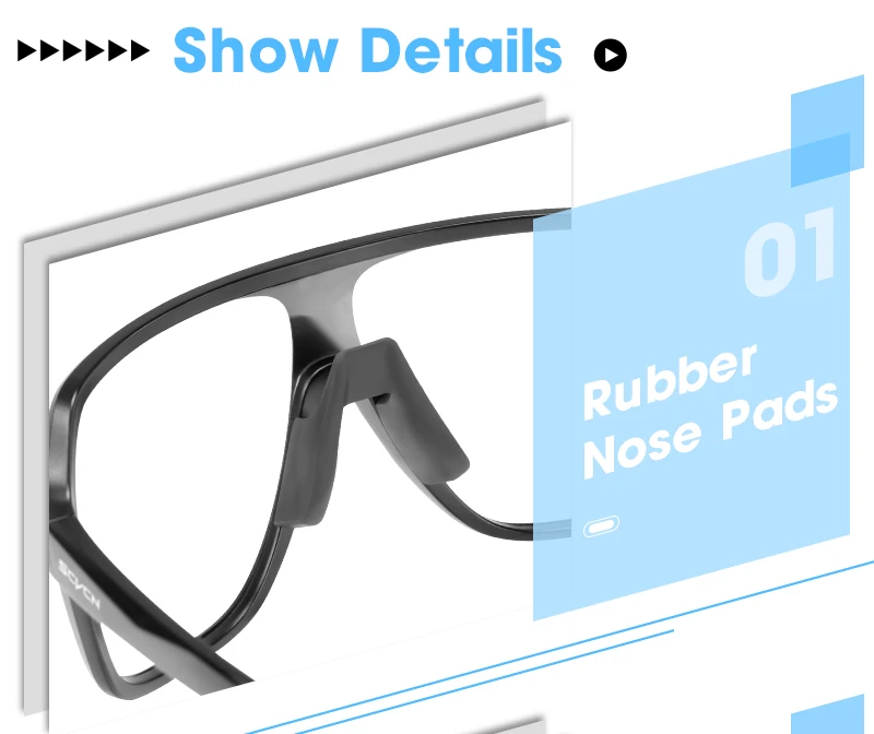 SCVCN Photochrome Sonnenbrille für Männer, Polarisierte Fahrrad-Sonnenbrille, Mountainbike-Straßenfahrrad-Brille, Sportbrille, UV400 MTB – Detail 19