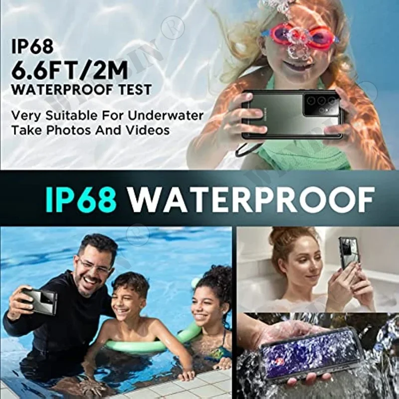 IP68 Waterproof Case For Samsung Galaxy S24 S23 Ultra Plus S21 FE A54 A34 A14 A53 Full Protection Heavy Duty Shockproof Cover
