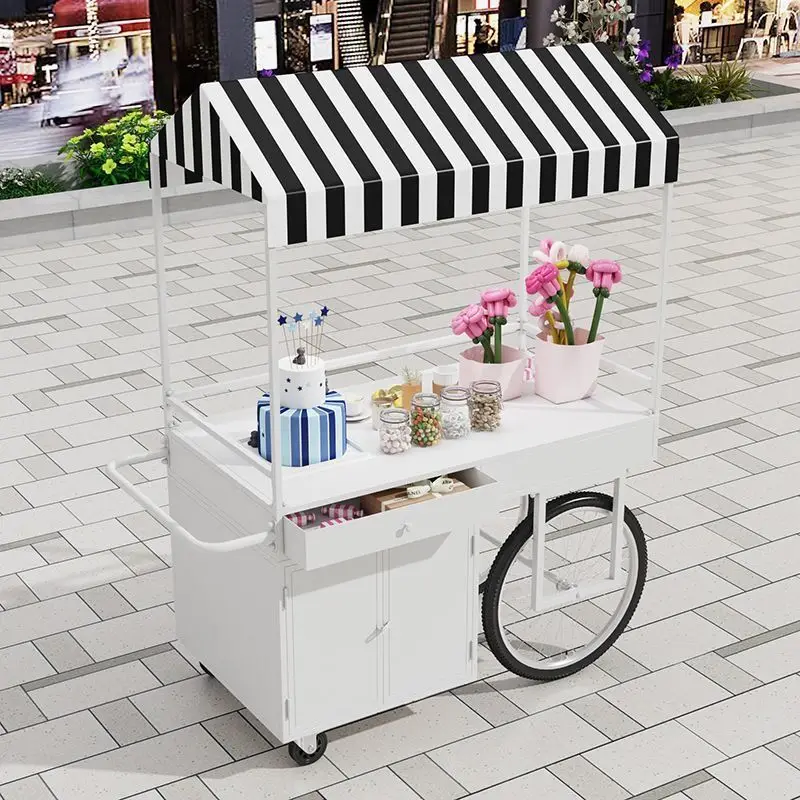Snack cart mobile trolley stall shopping mall promotional vehicle commercial Internet celebrity assembly convenient float stall
