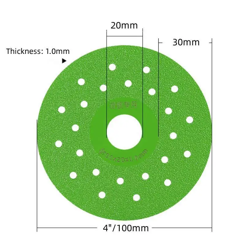 4Inch Super Thin Cutting Disc for Porcelain Glass Ceramic Tile Granite Marble Diamond Saw Blade Vacuum Brazed Cut-Off Wheel