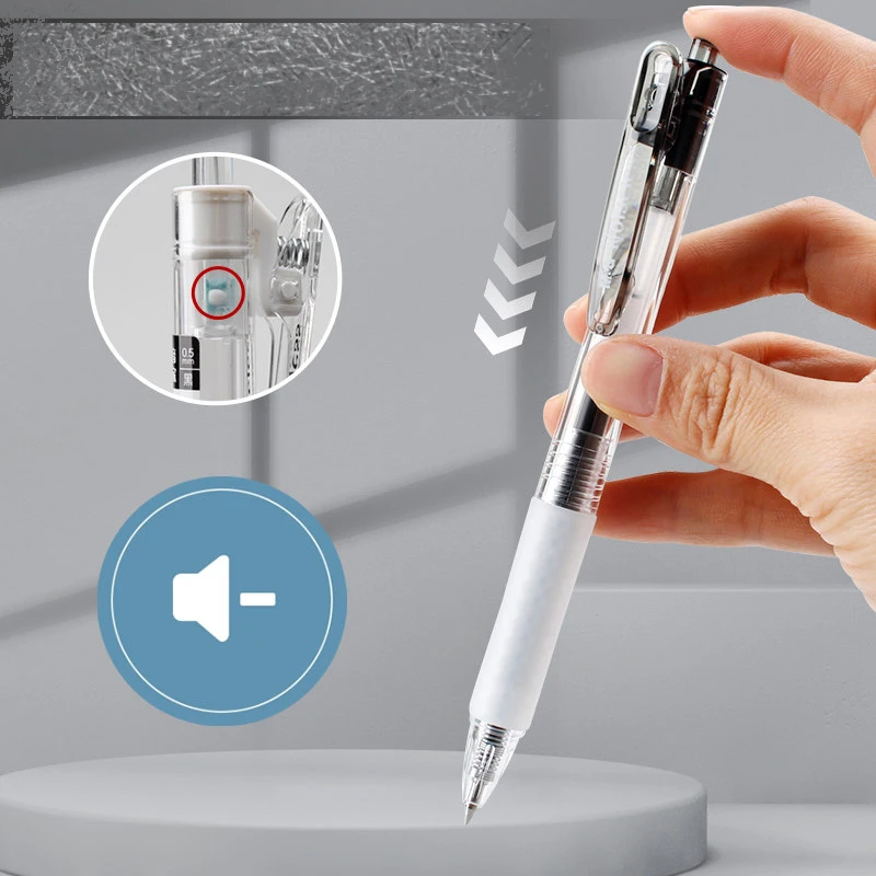 M&G 0.5mm Silent Click Gel Pen Black Ink Smooth Writing Retractable Pen for School Office Supplies