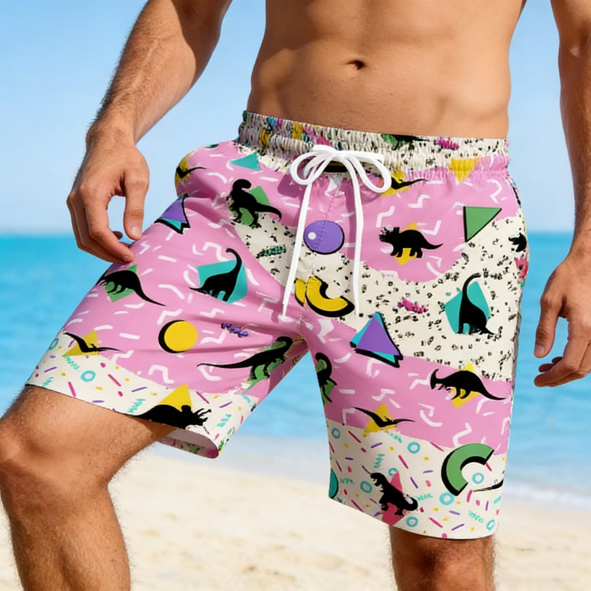 

Men's Loose Shorts 3D Print Duck Short Pants For Men Animal Pattern Beach Shorts Summer Hawaiian Board Shorts Kid Swim Trunks